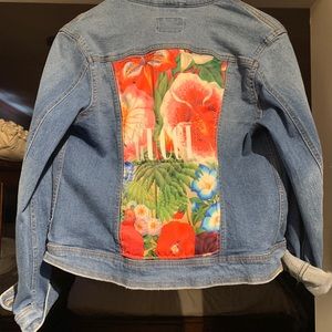 Jean Jacket with Gucci logo added (from dust bag)